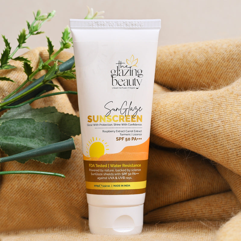 SunGlaze Sunscreen 100 Grams || UVA and UVB Rays Protection || SPF 50 PA+++