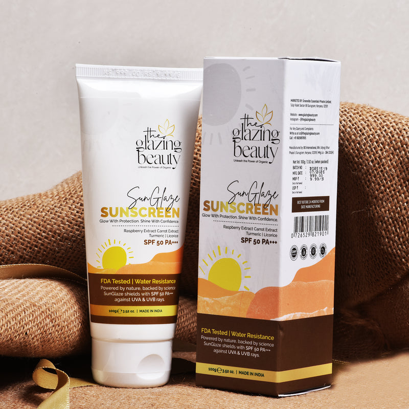 SunGlaze Sunscreen 100 Grams || UVA and UVB Rays Protection || SPF 50 PA+++
