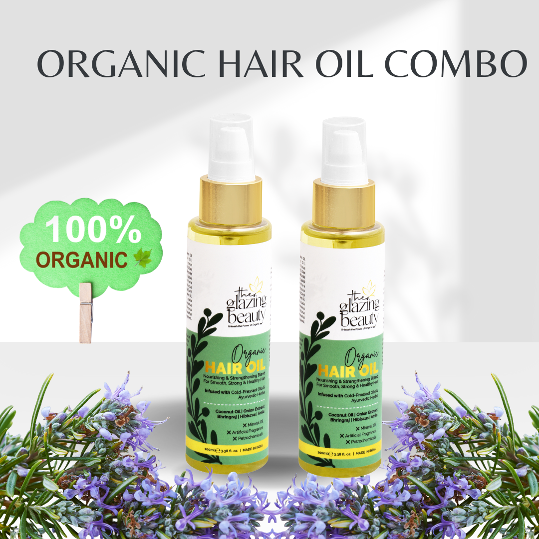 Organic Hair Growth Oil For Men and Women- Pack Of 2