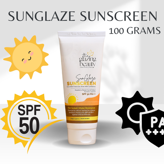 SunGlaze Sunscreen 100 Grams || UVA and UVB Rays Protection || SPF 50 PA+++