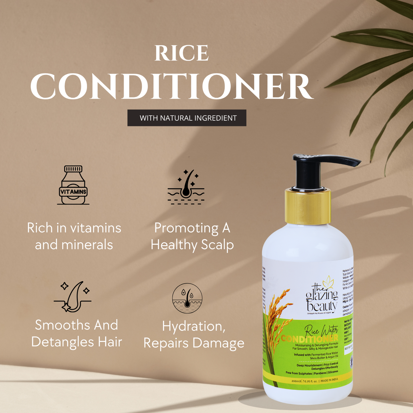 Rice Organic Shampoo And Conditioner Combo Pack