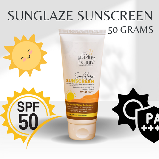 SunGlaze Sunscreen 50 Grams || UVA and UVB Rays Protection || SPF 50 PA+++