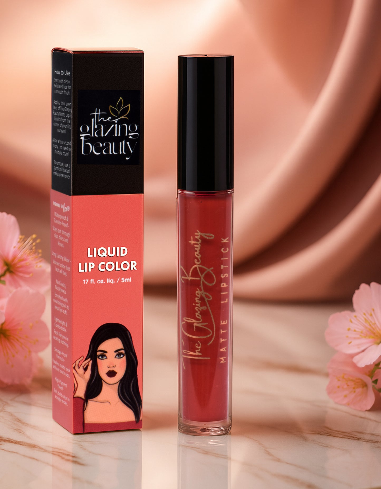 Scarlet Charm – Bold Red Liquid Lipstick