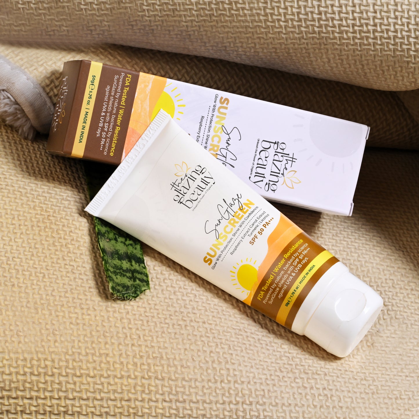 SunGlaze Sunscreen 50 Grams || UVA and UVB Rays Protection || SPF 50 PA+++