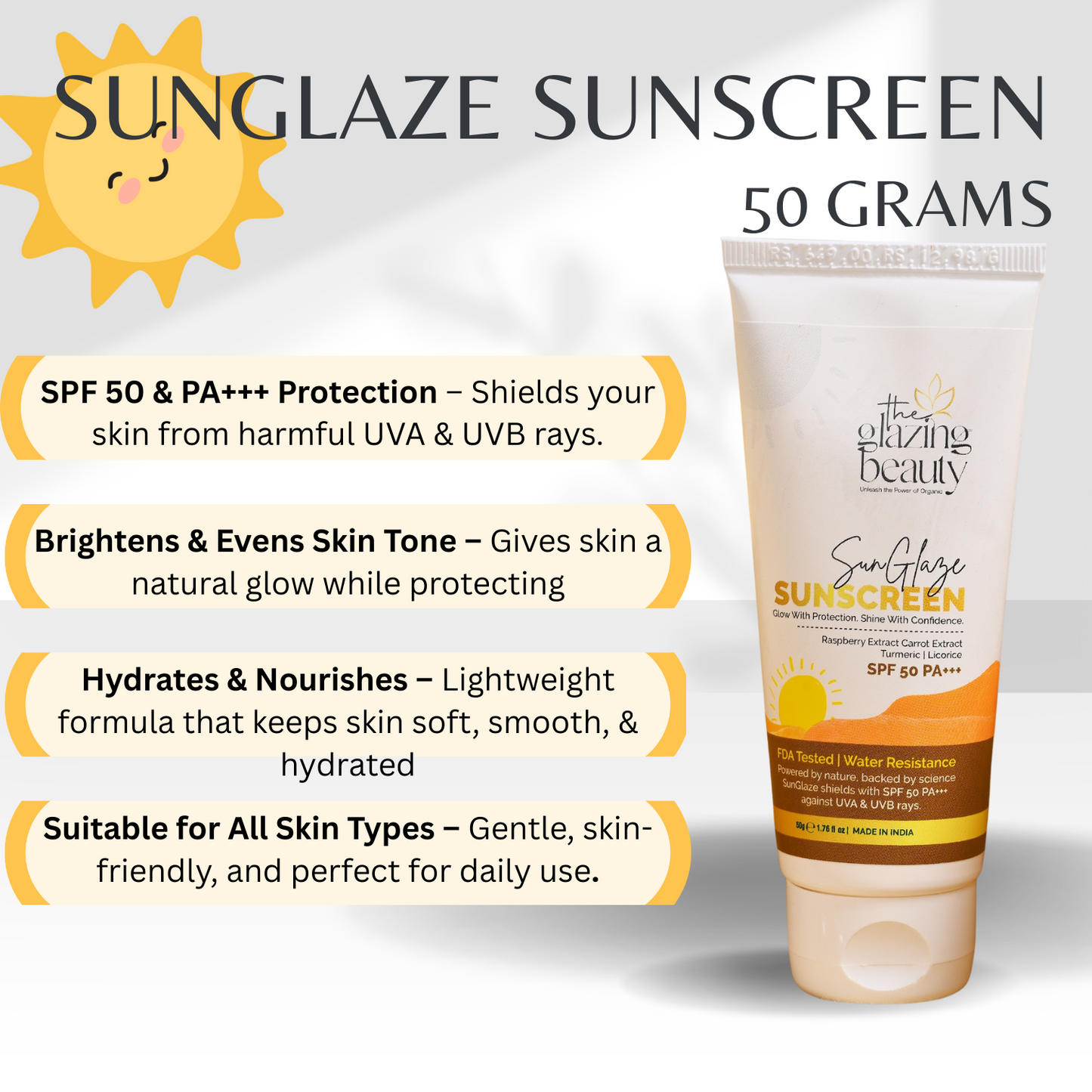 Anti-Aging Cream + SunGlaze Sunscreen SPF 50 PA+++
