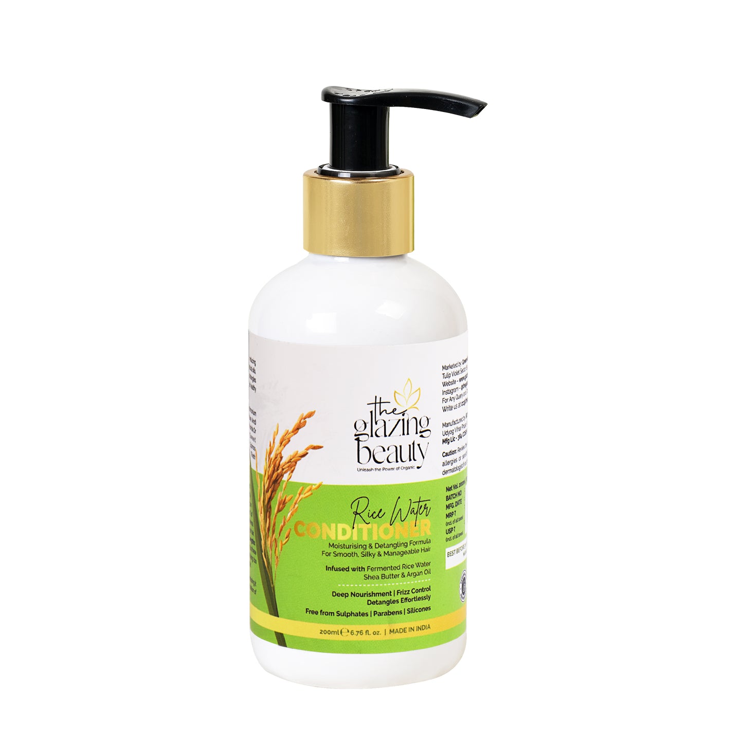 Rice Organic Shampoo, Conditioner & SunGlaze Sunscreen Cream