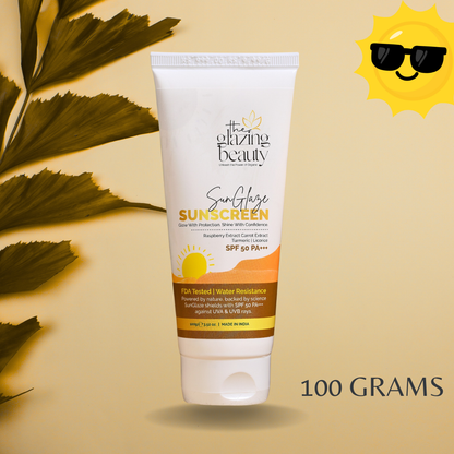 SunGlaze Sunscreen 100 Grams || UVA and UVB Rays Protection || SPF 50 PA+++