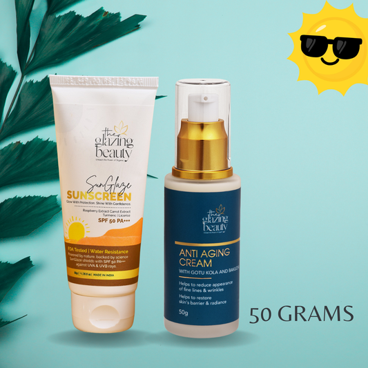 Anti-Aging Cream + SunGlaze Sunscreen SPF 50 PA+++
