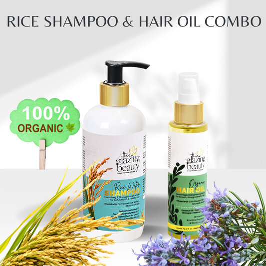 Rosemary Hair Oil & Rice Shampoo Combo
