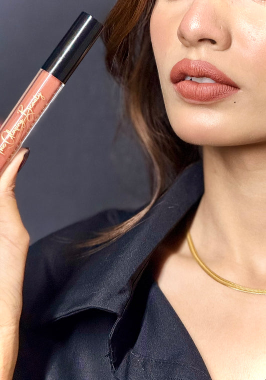 Coral Glow – Coral Brown Liquid Lipstick