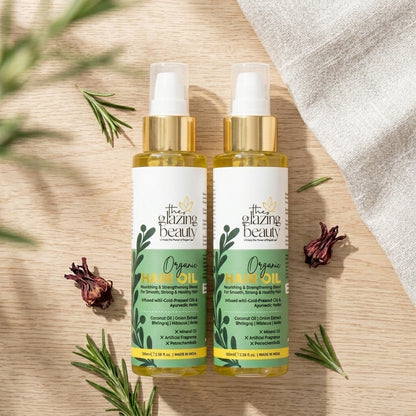 Organic Hair Growth Oil For Men and Women- Pack Of 2