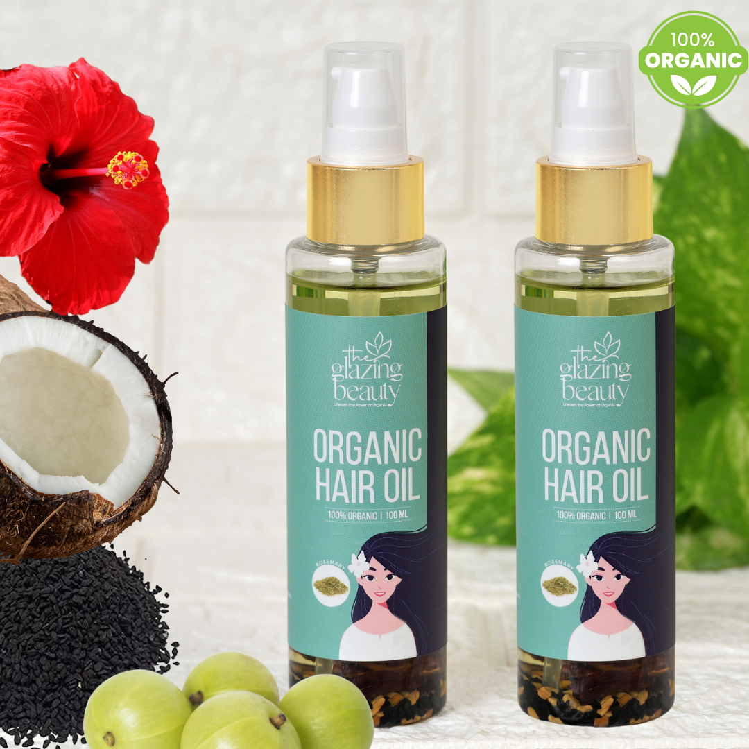 Organic Hair Growth Oil For Men and Women- Pack Of 2
