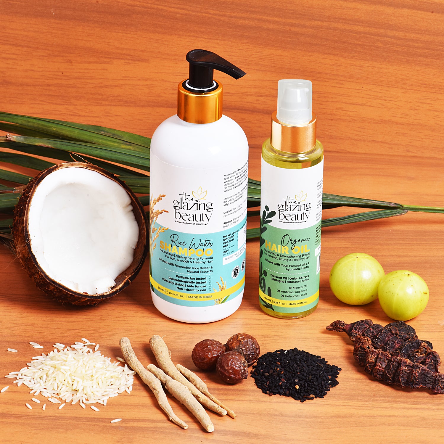 Rosemary Hair Oil & Rice Shampoo Combo