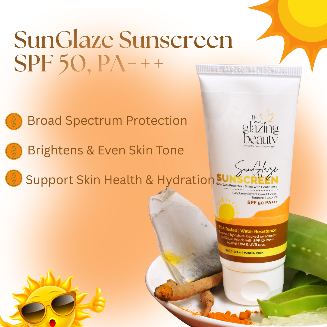 SunGlaze Sunscreen 50 Grams || UVA and UVB Rays Protection || SPF 50 PA+++