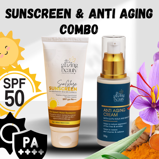 Anti-Aging Cream + SunGlaze Sunscreen SPF 50 PA+++