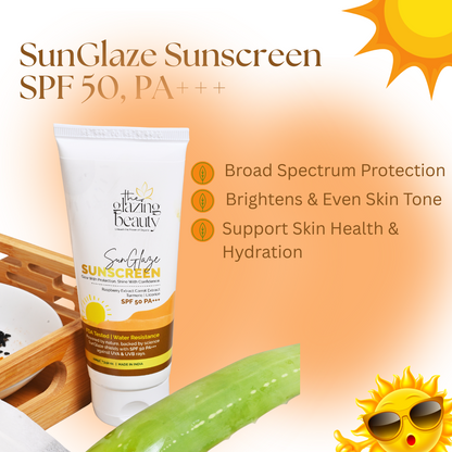 SunGlaze Sunscreen 100 Grams || UVA and UVB Rays Protection || SPF 50 PA+++
