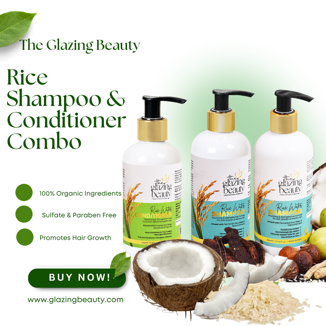 Rice Organic Shampoo And Conditioner Combo Pack
