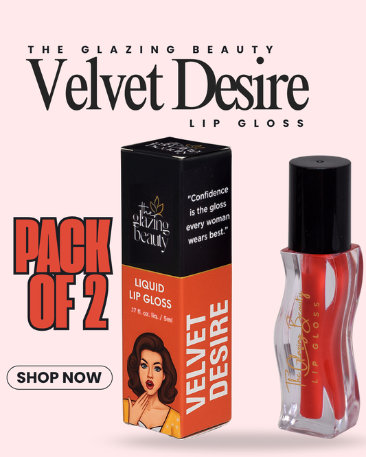 Velvet Desire – Nude Red LipGloss Pack Of 2